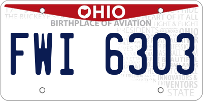 OH license plate FWI6303
