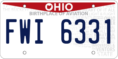 OH license plate FWI6331