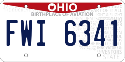 OH license plate FWI6341