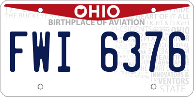OH license plate FWI6376