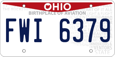 OH license plate FWI6379