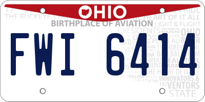 OH license plate FWI6414