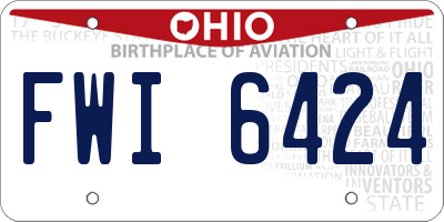 OH license plate FWI6424