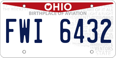 OH license plate FWI6432