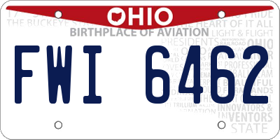 OH license plate FWI6462