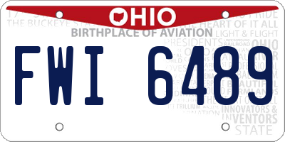 OH license plate FWI6489