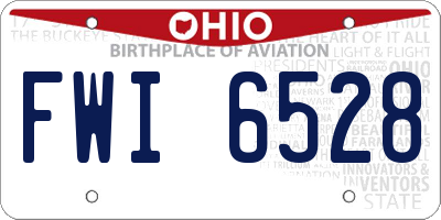 OH license plate FWI6528