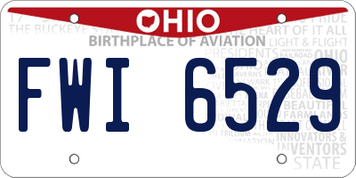 OH license plate FWI6529