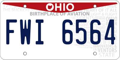 OH license plate FWI6564