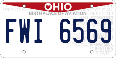 OH license plate FWI6569