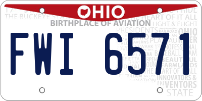 OH license plate FWI6571