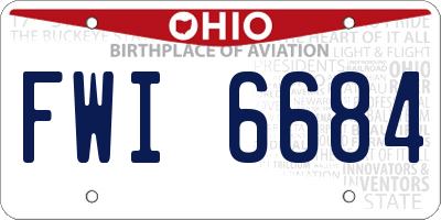 OH license plate FWI6684