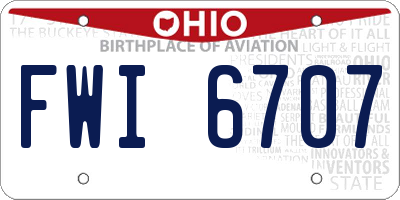 OH license plate FWI6707