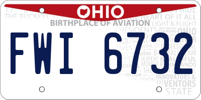 OH license plate FWI6732