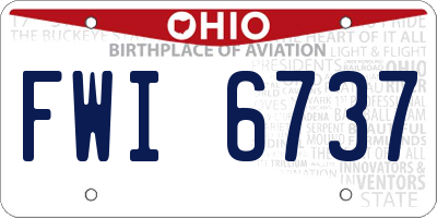 OH license plate FWI6737