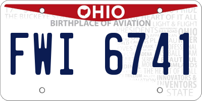OH license plate FWI6741