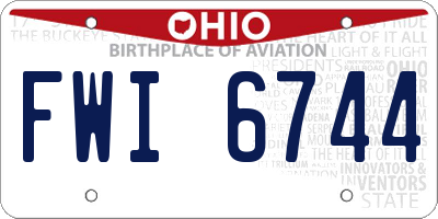 OH license plate FWI6744