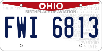 OH license plate FWI6813