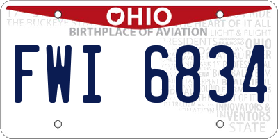 OH license plate FWI6834