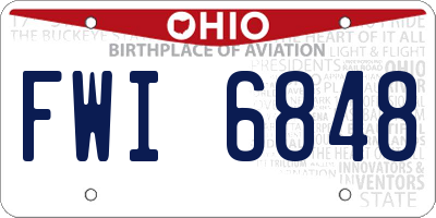 OH license plate FWI6848