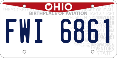 OH license plate FWI6861