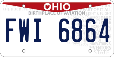 OH license plate FWI6864