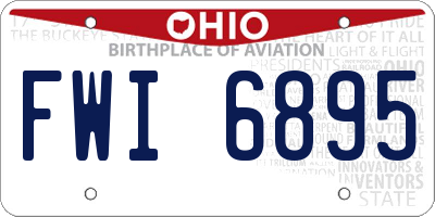 OH license plate FWI6895