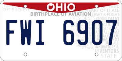 OH license plate FWI6907