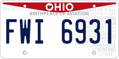 OH license plate FWI6931
