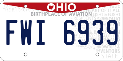 OH license plate FWI6939