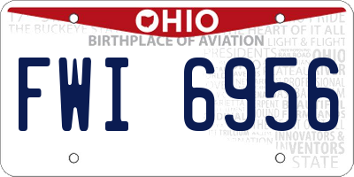 OH license plate FWI6956