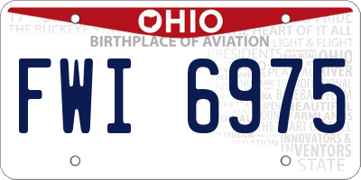 OH license plate FWI6975