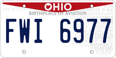 OH license plate FWI6977