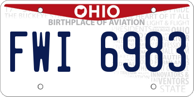 OH license plate FWI6983