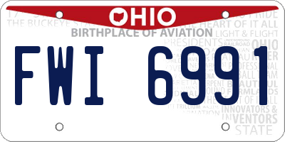 OH license plate FWI6991