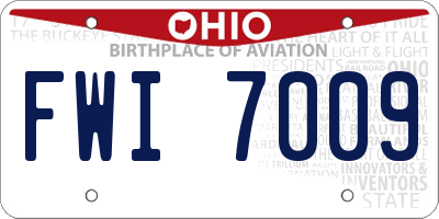 OH license plate FWI7009