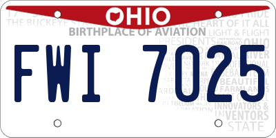 OH license plate FWI7025
