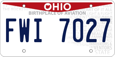 OH license plate FWI7027