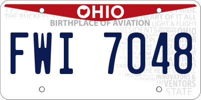 OH license plate FWI7048