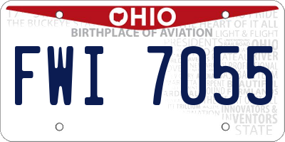 OH license plate FWI7055