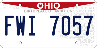 OH license plate FWI7057
