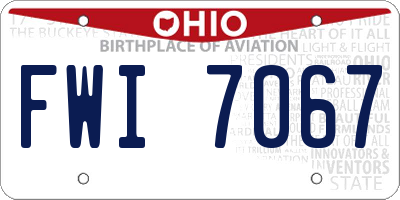 OH license plate FWI7067
