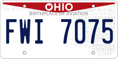 OH license plate FWI7075