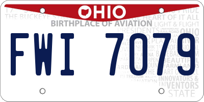 OH license plate FWI7079