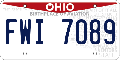 OH license plate FWI7089