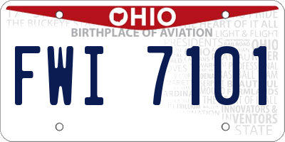 OH license plate FWI7101