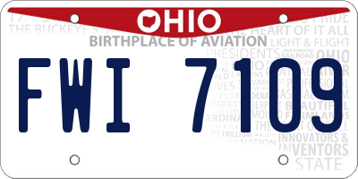 OH license plate FWI7109