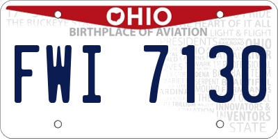 OH license plate FWI7130