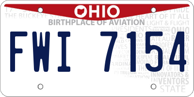 OH license plate FWI7154