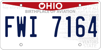 OH license plate FWI7164